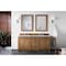 James Martin Vanities Bristol 72in Double Vanity, Saddle Brown w/ 3 CM Carrara Marble Top 157-V72-SBR-3CAR - alternate 5